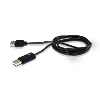 Conceptronic optinio įrenginio bendrinimo kabelis USB, 1,8 m, juodas, USB A, USB A, kištukas/kištukas, 20 g