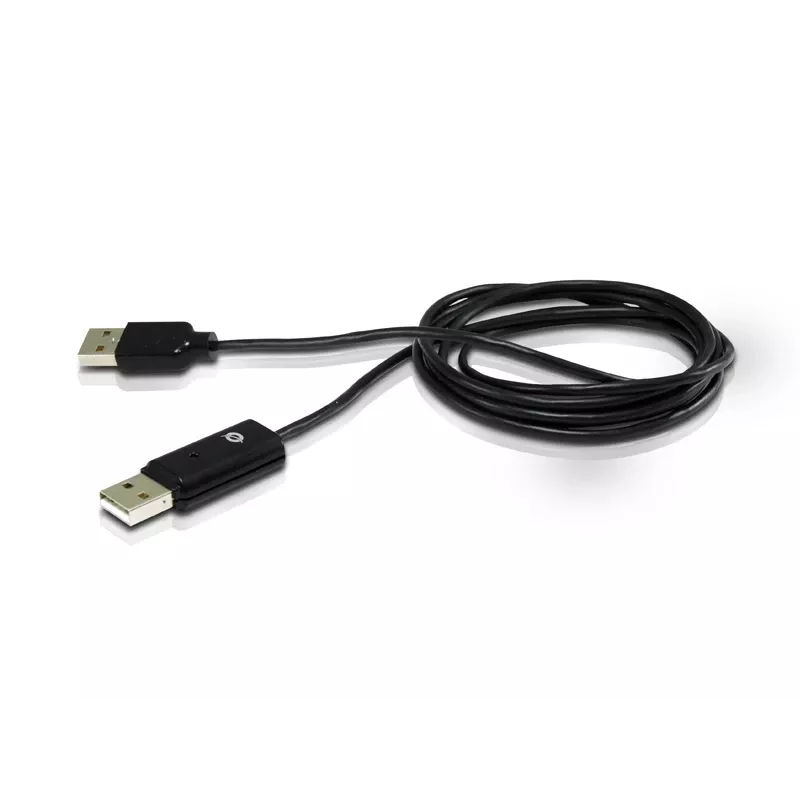 Conceptronic optinio įrenginio bendrinimo kabelis USB, 1,8 m, juodas, USB A, USB A, kištukas/kištukas, 20 g