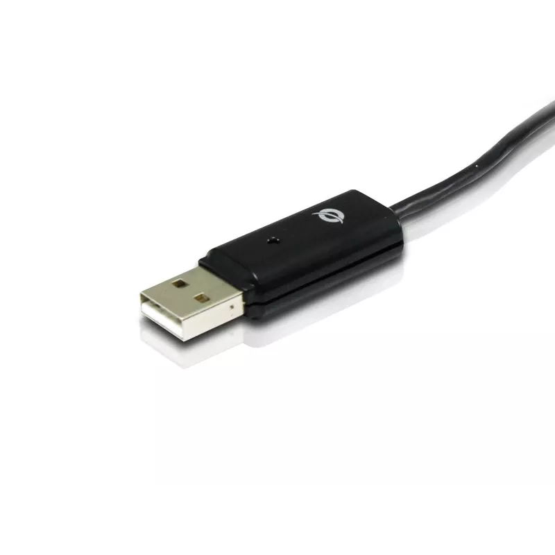 Conceptronic optinio įrenginio bendrinimo kabelis USB, 1,8 m, juodas, USB A, USB A, kištukas/kištukas, 20 g