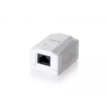 Equip 1 prievado Cat.5e paviršinio montavimo dėžutė, RJ-45, 5e, balta, 39 mm, 29,5 mm, 54 mm