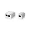 Equip 2 prievadų Cat.5e paviršinio montavimo dėžutė, RJ-45, 5e, balta, 59 mm, 29,5 mm, 61 mm