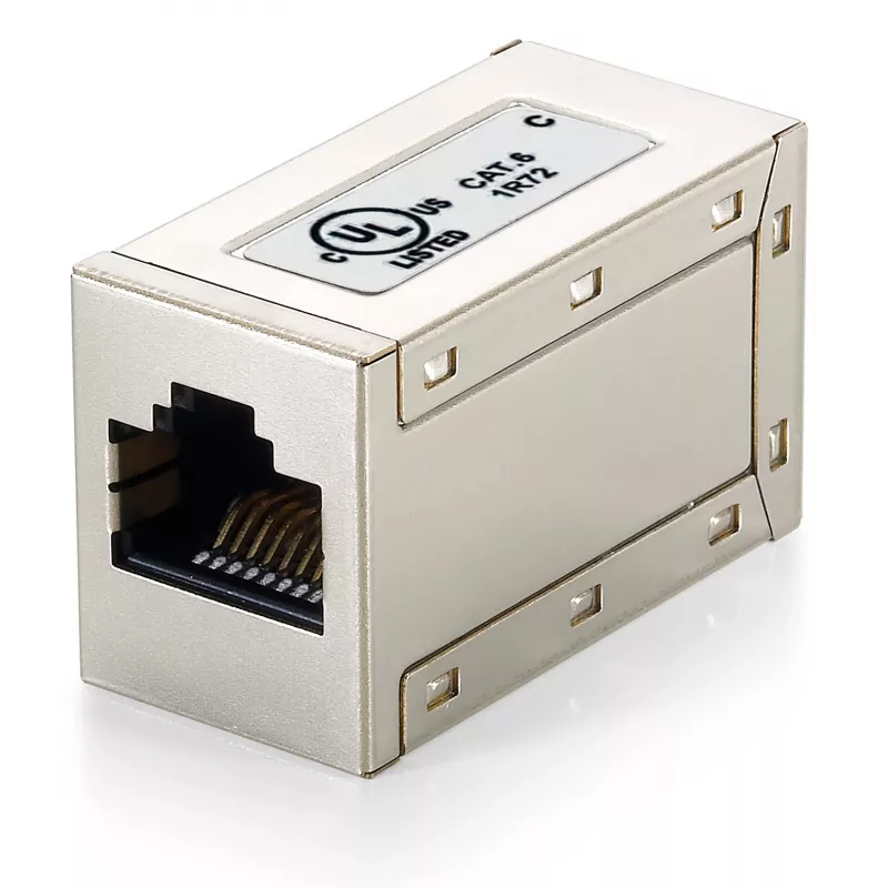 Equip Cat.6 ekranuotas modulinis linijinis sujungiklis, RJ-45, RJ-45, metalinis
