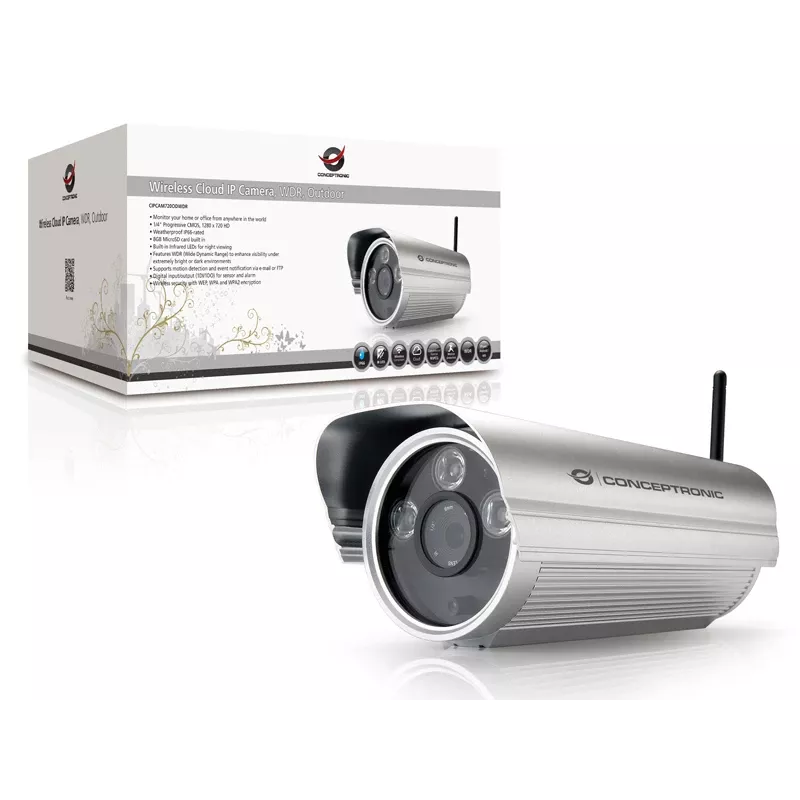 Conceptronic belaidė debesų IP kamera, WDR, lauko, Bullet, Kinija, 100 mm, 247 mm, 95 mm, 1,13 kg