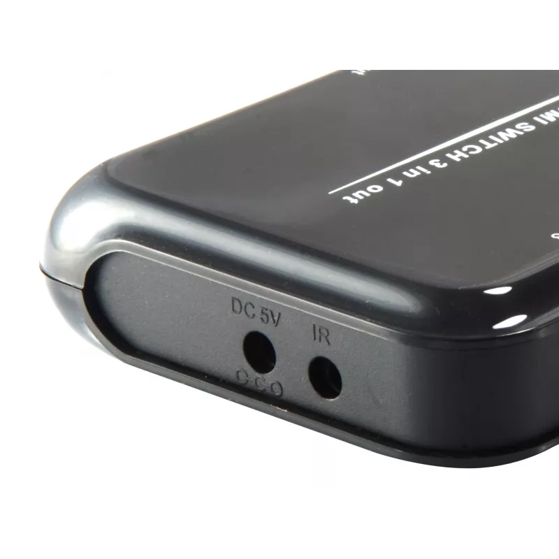 Equip HDMI 1.4 jungiklis 3x1, HDMI, plastikinis, juodas, IR, 7.1 kanalai, DTS-HD, Dolby TrueHD