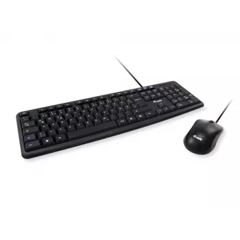 Equip 245200 klaviatūra, pelė įskaičiuota, biuro, USB, QWERTZ, vokiška, juoda