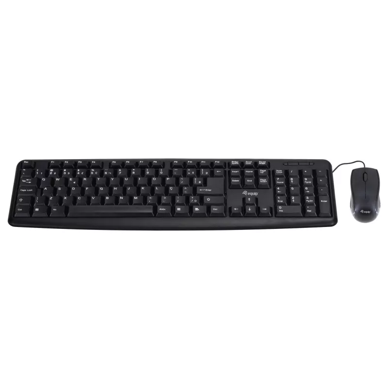 Equip 245200 klaviatūra, pelė įskaičiuota, biuro, USB, QWERTZ, vokiška, juoda