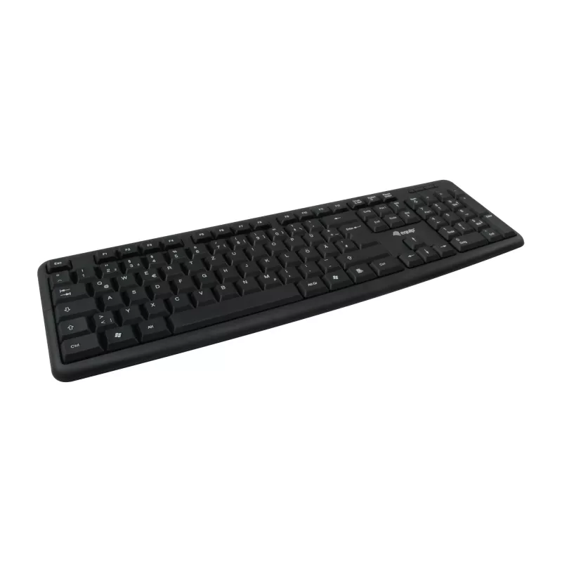 Equip 245200 klaviatūra, pelė įskaičiuota, biuro, USB, QWERTZ, vokiška, juoda