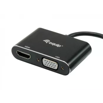 Equip USB 3.0 į HDMI/VGA (HD15) adapteris, 3.2 Gen 1 (3.1 Gen 1), USB Type-A, HDMI išvestis, 1920 x 1080 pikselių