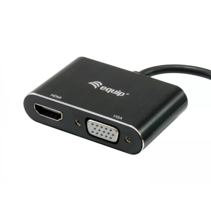 Equip USB 3.0 į HDMI/VGA (HD15) adapteris, 3.2 Gen 1 (3.1 Gen 1), USB Type-A, HDMI išvestis, 1920 x 1080 pikselių
