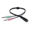 Ausinės Equip Chat Headset laidinės ant galvos Skambučiai / Muzika juodos