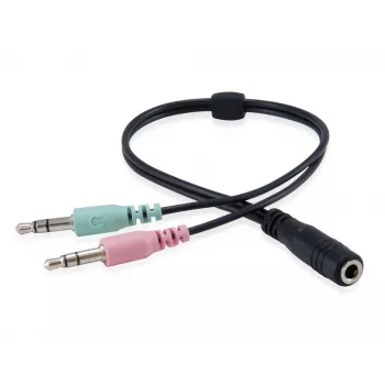 Ausinės Equip Chat Headset laidinės ant galvos Skambučiai / Muzika juodos