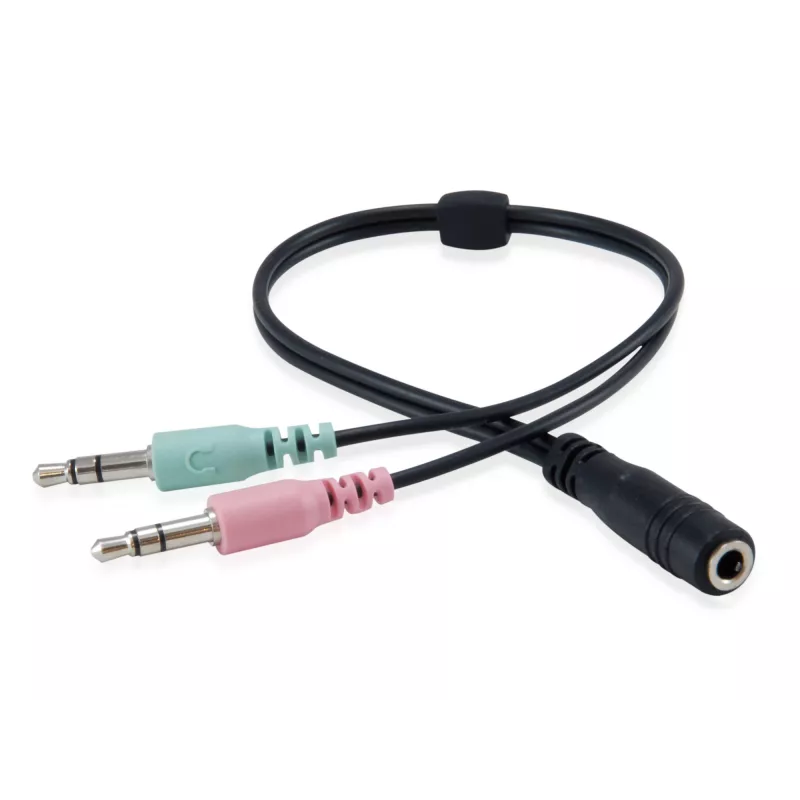 Ausinės Equip Chat Headset laidinės ant galvos Skambučiai / Muzika juodos