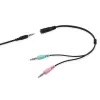 Ausinės Equip Chat Headset laidinės ant galvos Skambučiai / Muzika juodos