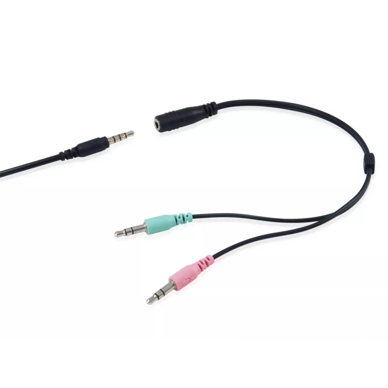 Ausinės Equip Chat Headset laidinės ant galvos Skambučiai / Muzika juodos