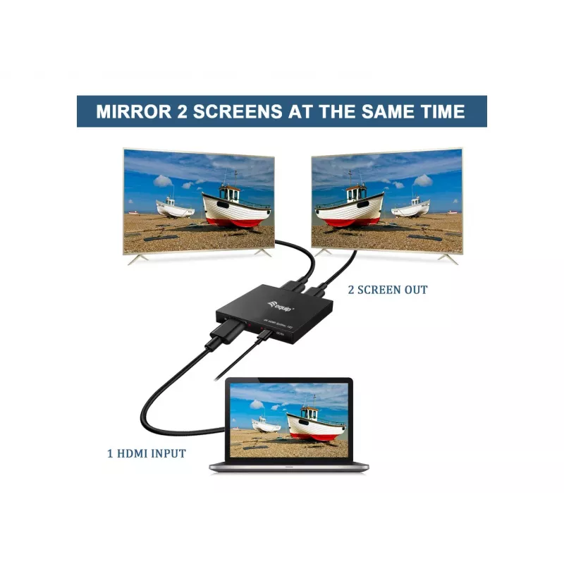 Equip 332715 vaizdo skirstytuvas HDMI 2x HDMI