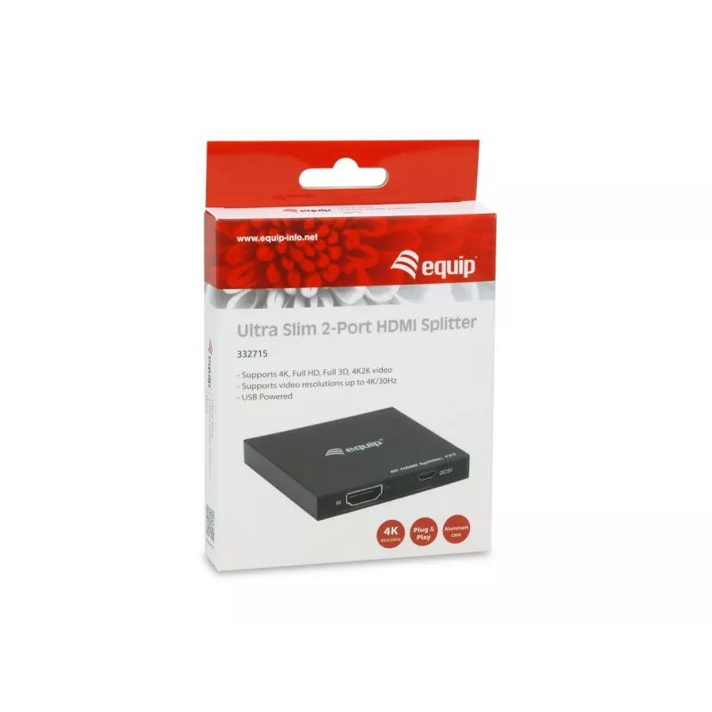 Equip 332715 vaizdo skirstytuvas HDMI 2x HDMI