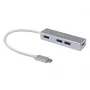 Equip USB-C į 4 prievadų USB 3.0 šakotuvas, USB 3.2 Gen 1 (3.1 Gen 1) Type-C, USB 3.2 Gen 1 (3.1 Gen 1) Type-A, 5000 Mbit/s, sidabrinis, aliuminis, Windows 10, Windows 7, Windows 8