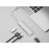 Equip USB-C į 4 prievadų USB 3.0 šakotuvas, USB 3.2 Gen 1 (3.1 Gen 1) Type-C, USB 3.2 Gen 1 (3.1 Gen 1) Type-A, 5000 Mbit/s, sidabrinis, aliuminis, Windows 10, Windows 7, Windows 8