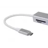 Equip USB-C į 4 prievadų USB 3.0 šakotuvas, USB 3.2 Gen 1 (3.1 Gen 1) Type-C, USB 3.2 Gen 1 (3.1 Gen 1) Type-A, 5000 Mbit/s, sidabrinis, aliuminis, Windows 10, Windows 7, Windows 8