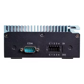 Shuttle Edge PC SPCEL02, Intel Celeron J6412, 1x HDMI, 2x 2.5G LAN, 1x COM, DIO (4x in, 4x out), 3x USB, 2x M.2, 12-24V, 24/7 nuolatinis veikimas, be ventiliatoriaus, komplektuojamas su VESA ir DIN-Rail tvirtinimais