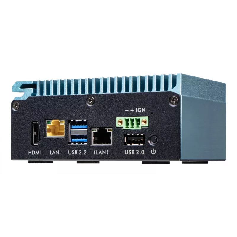 Shuttle Edge PC SPCEL02, Intel Celeron J6412, 1x HDMI, 2x 2.5G LAN, 1x COM, DIO (4x in, 4x out), 3x USB, 2x M.2, 12-24V, 24/7 nuolatinis veikimas, be ventiliatoriaus, komplektuojamas su VESA ir DIN-Rail tvirtinimais