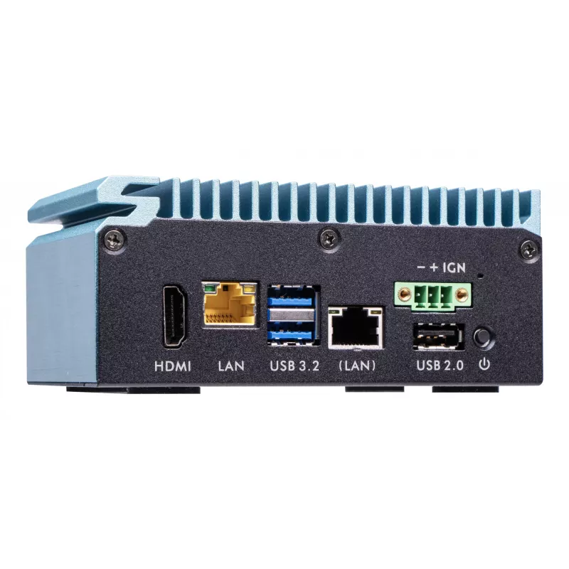 Shuttle Edge PC SPCEL02, Intel Celeron J6412, 1x HDMI, 2x 2.5G LAN, 1x COM, DIO (4x in, 4x out), 3x USB, 2x M.2, 12-24V, 24/7 nuolatinis veikimas, be ventiliatoriaus, komplektuojamas su VESA ir DIN-Rail tvirtinimais