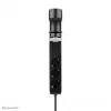 Neomounts DS22-840BL6 stalo lizdas su spaustuku, USB-C ir USB-A prievadais – greitas įkrovimas
