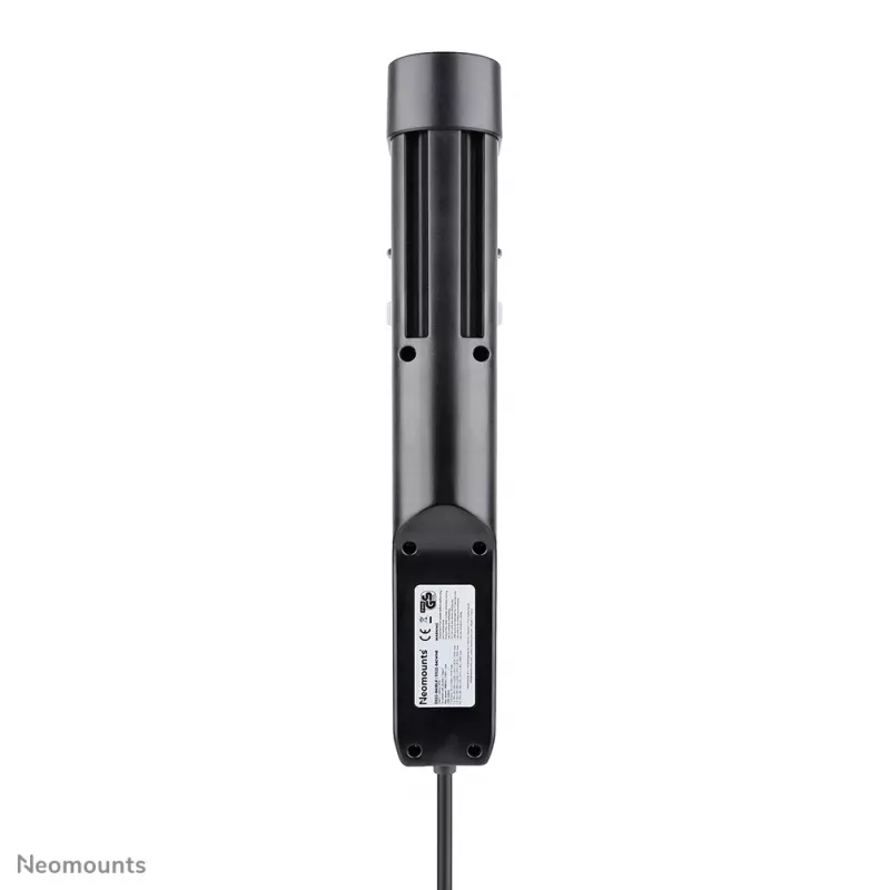 Neomounts DS22-840BL6 stalo lizdas su spaustuku, USB-C ir USB-A prievadais – greitas įkrovimas