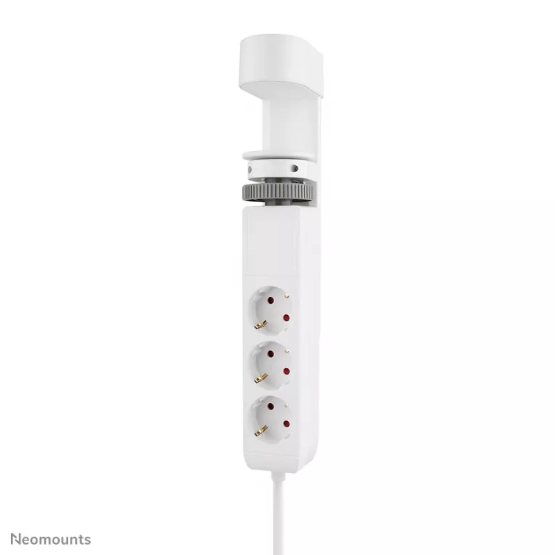Neomounts DS22-840WH6 stalinis lizdas su spaustuvu, USB-C ir USB-A prievadais – greitasis įkrovimas
