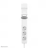 Neomounts DS22-840WH6 stalinis lizdas su spaustuvu, USB-C ir USB-A prievadais – greitasis įkrovimas