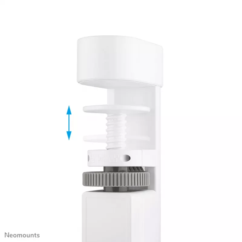 Neomounts DS22-840WH6 stalinis lizdas su spaustuvu, USB-C ir USB-A prievadais – greitasis įkrovimas