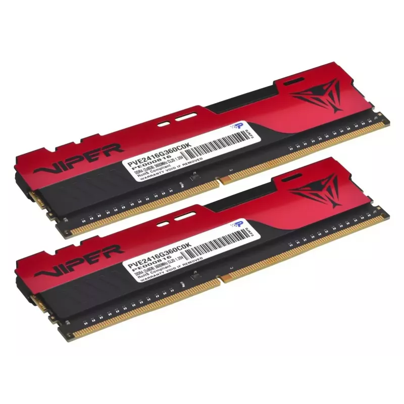 Patriot Memory Viper Elite PVE2416G360C0K atminties modulis 16 GB 2 x 8 GB DDR4 3600 MHz
