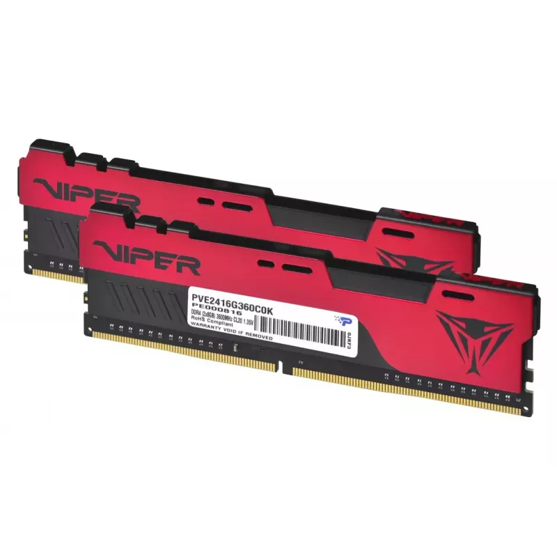 Patriot Memory Viper Elite PVE2416G360C0K atminties modulis 16 GB 2 x 8 GB DDR4 3600 MHz