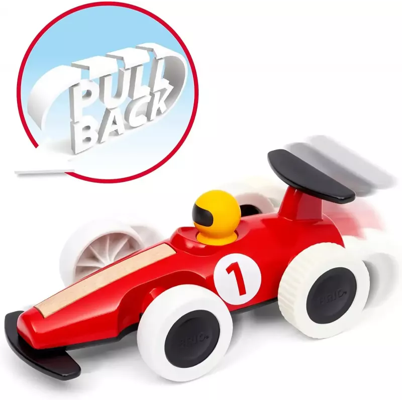 Žaislinis automobilis Ravensburger BRIO Pull Back motorizuotas didysis lenktyninis automobilis