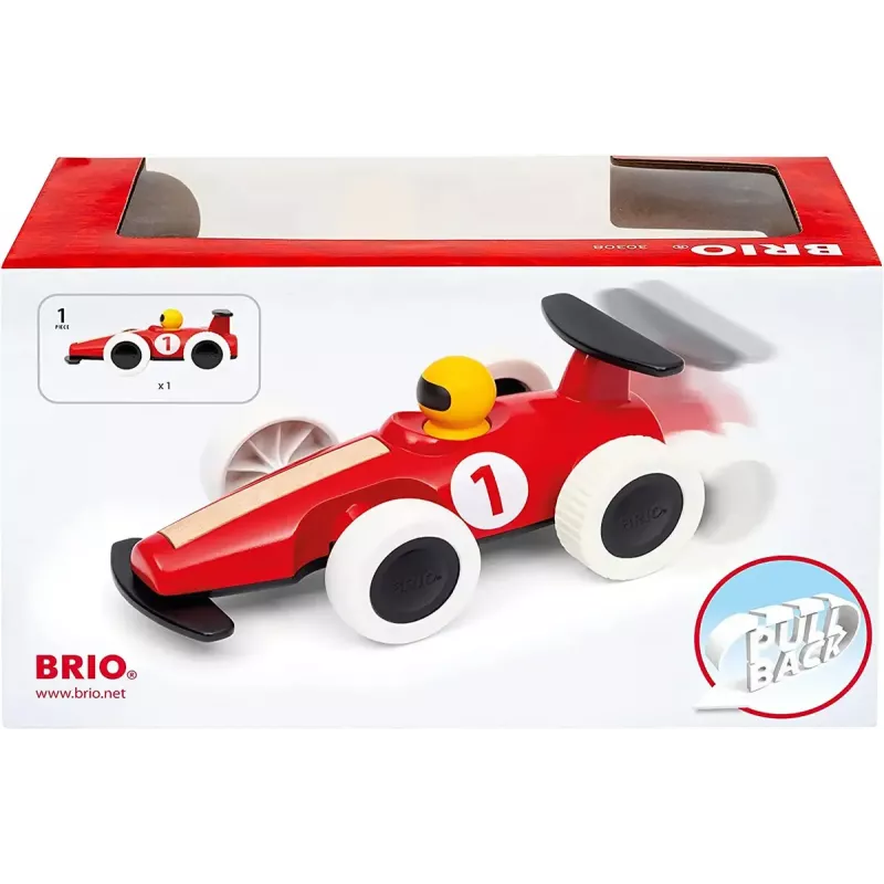 Žaislinis automobilis Ravensburger BRIO Pull Back motorizuotas didysis lenktyninis automobilis