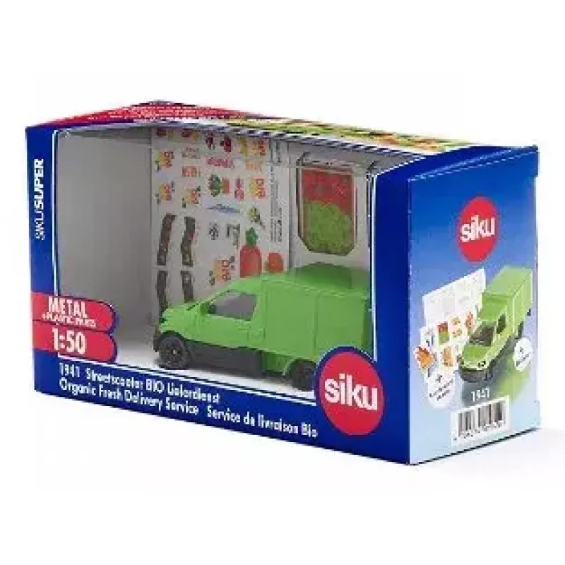 Siku Streetscooter Organic Fresh Delivery Service motorolerio modelis, surinktas, 1:50