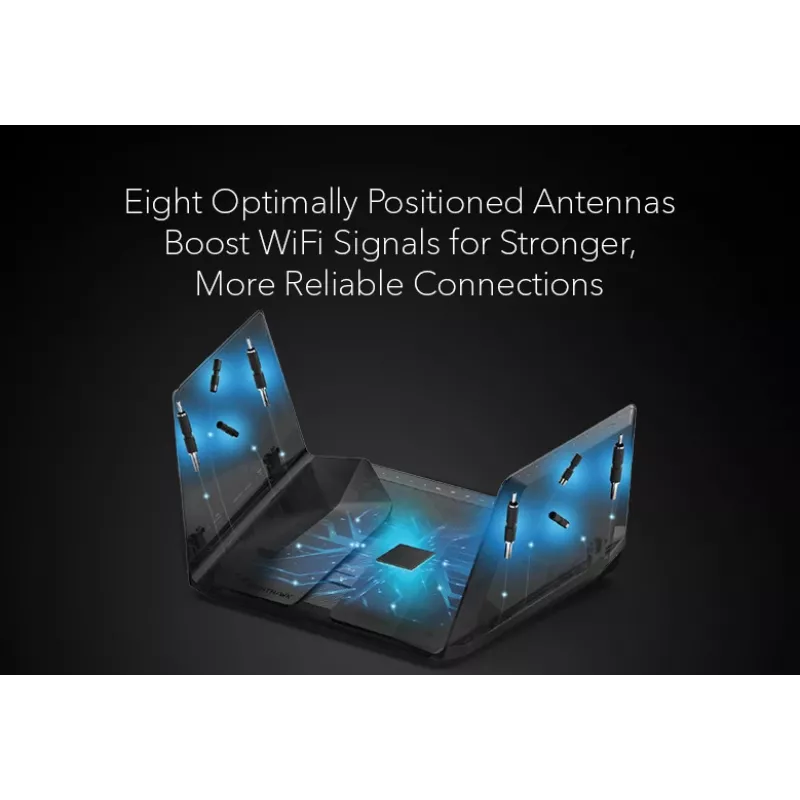 NETGEAR Nighthawk RAXE500 belaidis maršrutizatorius Gigabit Ethernet Tri-band (2,4 GHz / 5 GHz / 6 GHz) juodas