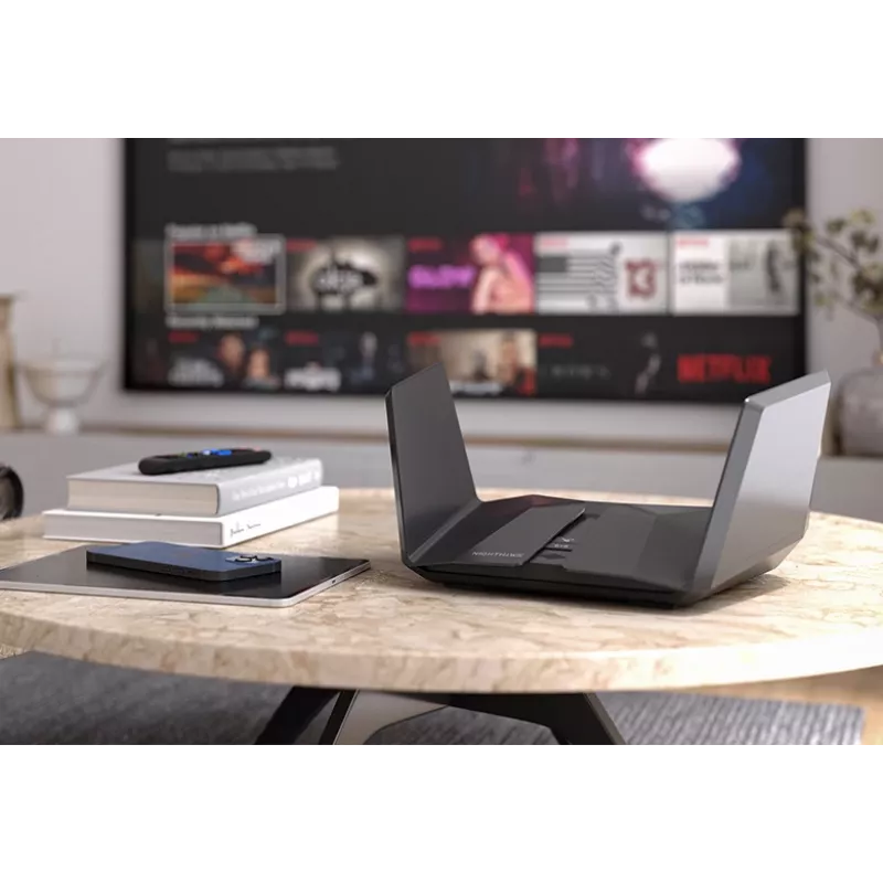 NETGEAR Nighthawk RAXE500 belaidis maršrutizatorius Gigabit Ethernet Tri-band (2,4 GHz / 5 GHz / 6 GHz) juodas