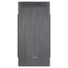 Aerocool CS108BKV1 Kompaktiška Micro ATX PC korpusas, aliuminio šlifuotas, 80 mm ventiliatorius, juodas