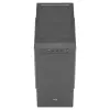 Aerocool CS108BKV1 Kompaktiška Micro ATX PC korpusas, aliuminio šlifuotas, 80 mm ventiliatorius, juodas