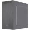Aerocool CS108BKV1 Kompaktiška Micro ATX PC korpusas, aliuminio šlifuotas, 80 mm ventiliatorius, juodas