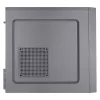Aerocool CS108BKV1 Kompaktiška Micro ATX PC korpusas, aliuminio šlifuotas, 80 mm ventiliatorius, juodas