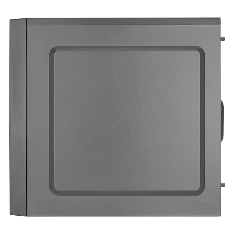 Aerocool CS108BKV1 Kompaktiška Micro ATX PC korpusas, aliuminio šlifuotas, 80 mm ventiliatorius, juodas