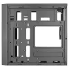 Aerocool CS108BKV1 Kompaktiška Micro ATX PC korpusas, aliuminio šlifuotas, 80 mm ventiliatorius, juodas