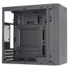 Aerocool CS108BKV1 Kompaktiška Micro ATX PC korpusas, aliuminio šlifuotas, 80 mm ventiliatorius, juodas