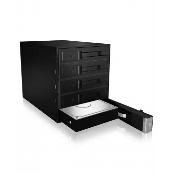 ICY BOX IB-565SSK 3x 5,25 col. saugojimo diskų dėklas Juodas