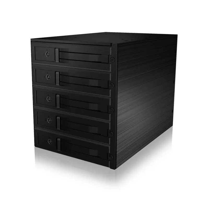 ICY BOX IB-565SSK 3x 5,25 col. saugojimo diskų dėklas Juodas