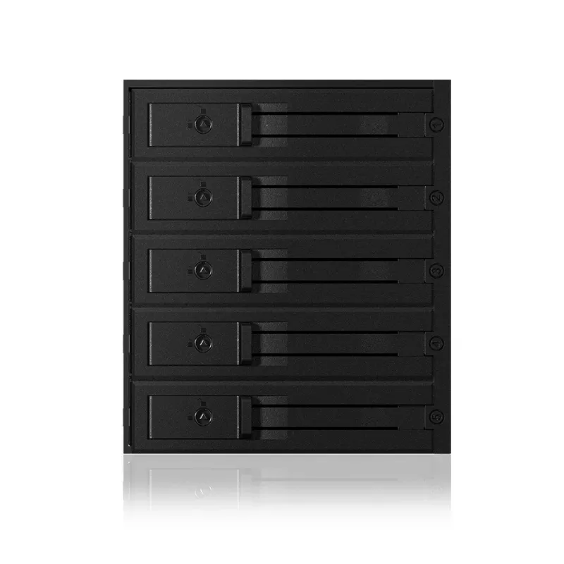 ICY BOX IB-565SSK 3x 5,25 col. saugojimo diskų dėklas Juodas