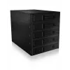 ICY BOX IB-565SSK 3x 5,25 col. saugojimo diskų dėklas Juodas
