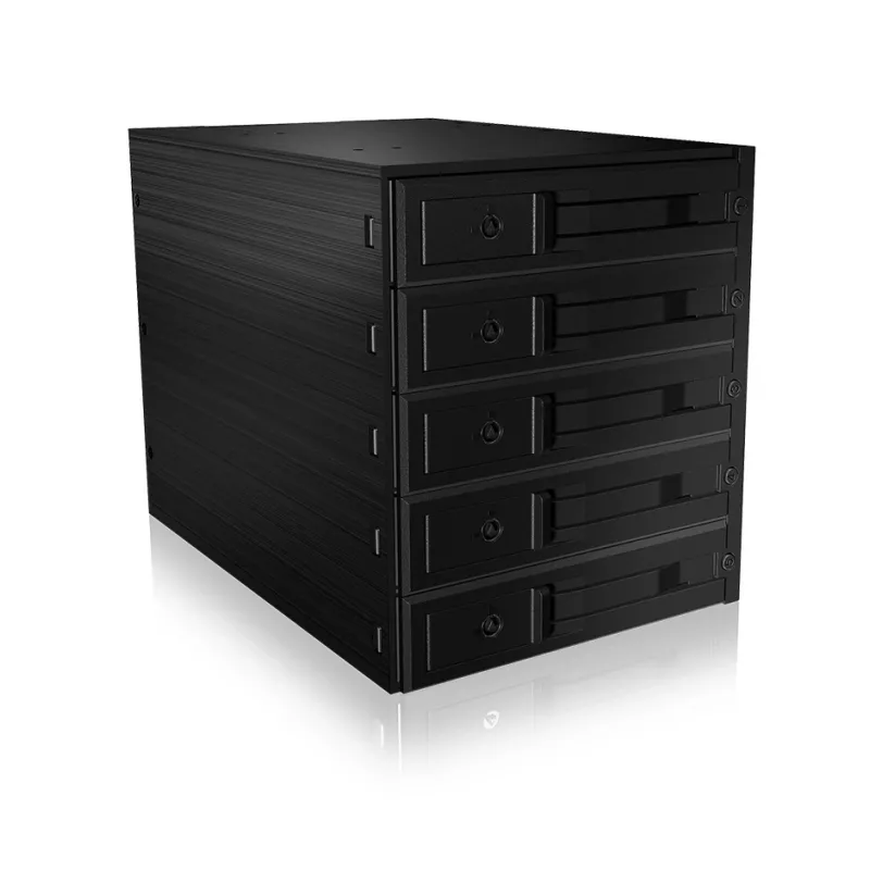 ICY BOX IB-565SSK 3x 5,25 col. saugojimo diskų dėklas Juodas